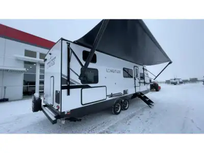 EAST TO WEST Longitude travel trailer 255BH highlights: Kayak Door Front Private Bedroom Bunk Beds 2...