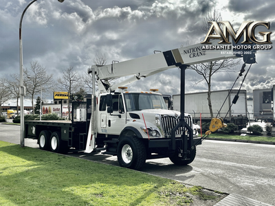 2008 International Workstar 6X4 20 Foot Flatdeck with National Crane Flatdeck Measurements 20 Foot L...