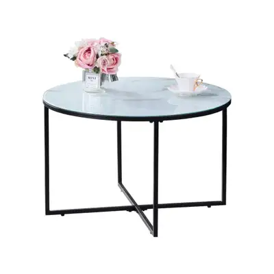 BRAND NEW - GOLDFAN Round Coffee Table,Glass Coffee Tables... LO, View more