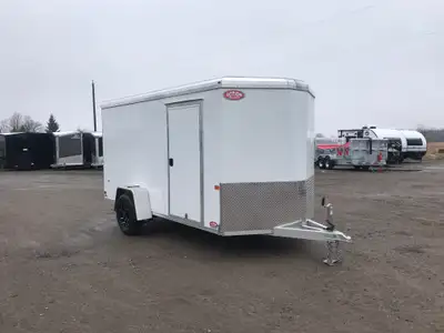 NEO ALL-ALUMINUM 6' x 12' SINGLE AXLE ENCLOSED CARGO TRAILER WITH REAR RAMP DOOR UPGRADE! Lightweigh...