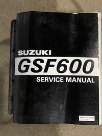 Sm158 Suzuki GSF600 Service Manual 99500-35040-01E