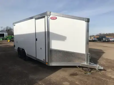 8.5' X 16' IDEAL CARGO GALVANIZED ENCLOSED CARGO TRAILER WITH REAR DOUBLE BARN DOORS! Built to tackl...