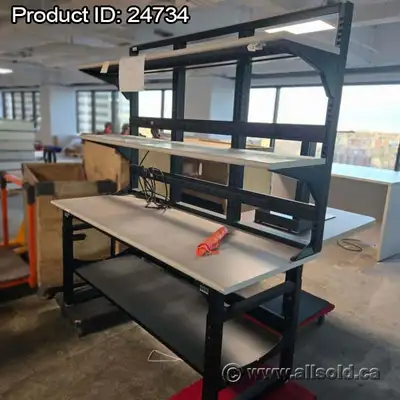 Safco TechWork Typical 3 Tier Metal Shipping Table Work Bench, View more