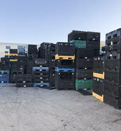 USED Plastic Folding Bulk Shipping Containers, View more