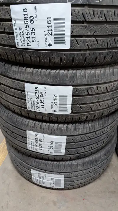 SET OF 4X CONTINETAL PROCONTACT TAG # 21161 Size: 215/55R18 215/55R18 Excellent condition Pressure t...