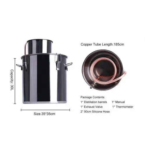 NEW 8 GALLON 2 POT DISTILLER ALCOHOL STAINLESS STEEL SD8GAL in Exercise Equipment in Prince Albert - Image 7