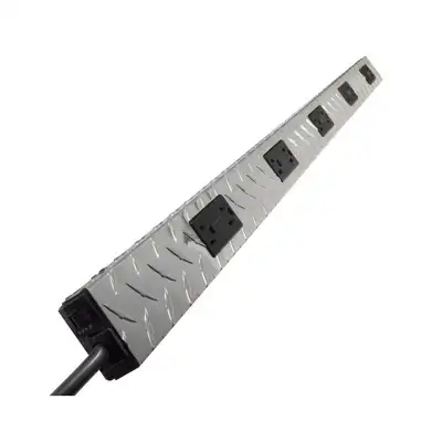Power Bar 10 Outlet 6ft Cord Diamond-plate 4ft Strip 15a 125V, View more