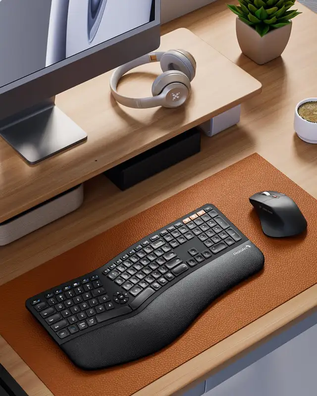 Ergonomic Wireless Keyboard Mouse EKM0163013093053441123