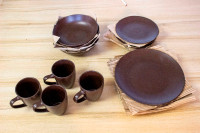 Chocolate Brown Plate Set
