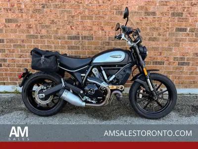 Ducati Scrambler 800 Icon Dark with Ducati soft side bags, Givi windshield, only 11,000 KM, fun and...