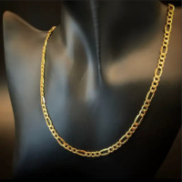 10k Gold 5mm Figaro Chain Necklace