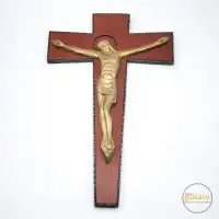 Crucifix en bois et en métal signé Neilson | Jésus sur la croix
