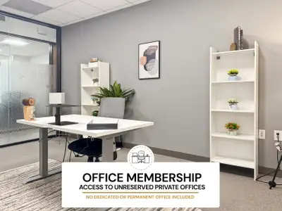 This offer includes access to an unreserved private office. Work from a private, enclosed office whe...