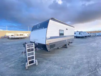 Keystone Springdale Mini travel trailer 1660RB highlights: Full Rear Bath Front Olympic RV Queen Bed...