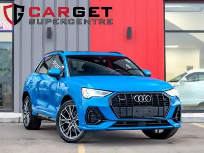 Carget Supercentre is proud to present this 2020 Audi Q3 Technik! EXTERIOR: TURBO BLUE INTERIOR: BLA...