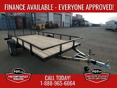 NEW 6x12ft Utility Trailer from Marlon - Rear Drop-Down Ramp Gate - 1,200 lb Tongue Jack - Wood Deck...