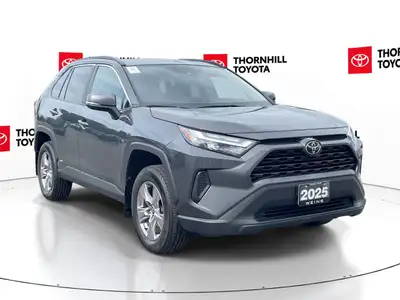 Thornhill Toyota Proudly Presents This Gray 2025 Toyota RAV4 Hybrid with XLE AWD Package, Featuring...