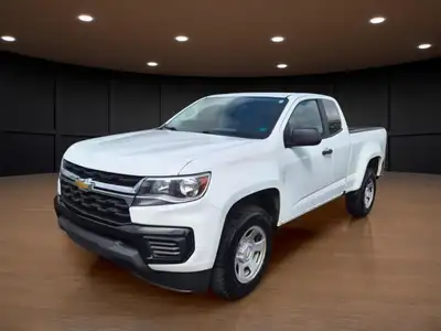 The 2022 Chevrolet Colorado 2WD Work Truck in striking white is the ultimate workhorse for anyone ne...