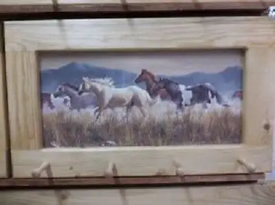Wild Horses Left Art Framed Peg Board, View more
