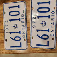 1972 Ontario license plates