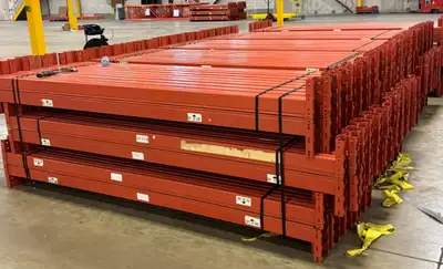 Over 30,000 used beams for sale, Redi Rack type for industrial warehouse storage racks. Sizes availa...