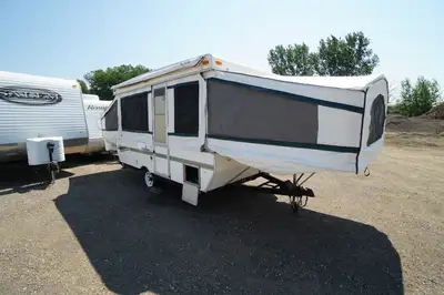 Welcome to Longhaul Trailer Sales Inc 2001 Palomino Hard Top Pop Up Tent Trailer. Good condition. 12...