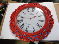 CLOCK LARGE BEAUTIFUL RED FOR  WALL Belleville Belleville Area Preview