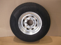 ST235/80R16 NEW TRAILER TIRES ON 8H GALVANIZED SPOKE RIMS