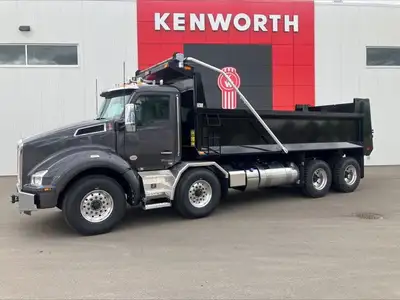 2026 CHARCOAL GRAY T880 TWIN STEER WITH 21' BLACK BIBEAU DUMP BODY 2026 T880 SIMARD TWIN STEER CONVE...