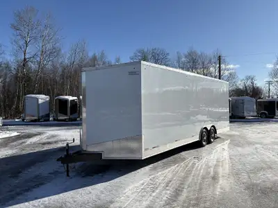 Remorque neuve 8'.6'' x 24' V-nose 2 essieux 5200lb. SLIPPER frein electrique pole alonge triple ave...