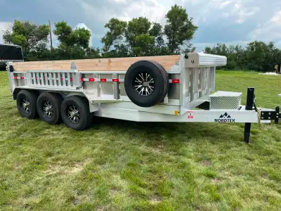 Lease to Own available! Brand new heavy duty aluminum dump trailer. In stock and ready to deliver to...