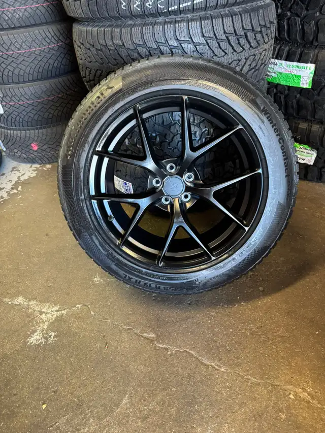 Four New 19″5x112 Sentali Rims w/ 255/55R19 Continental Winter in Tires & Rims in Oakville / Halton Region - Image 5