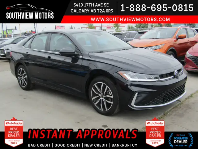 2026 Volkswagen Jetta Comfortline Leather Low KM | CarPlay || Ba in Cars & Trucks in Calgary - Image 2