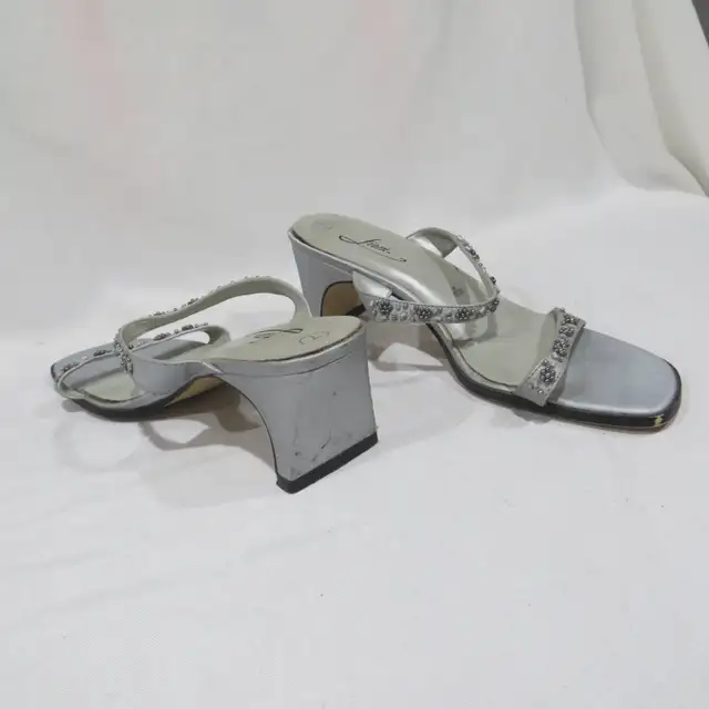 Vintage Fioni Woman's Slip on Beaded Sandals Size 763235014652675121