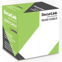 Secure Link Quad Cable 22AWG 4C,1000ft, white, CETL Listed