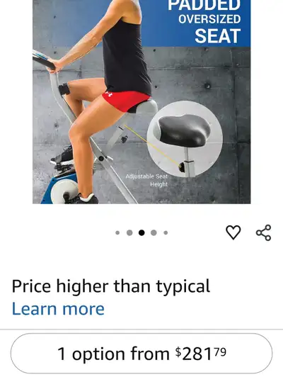 Exercise Bike Sturdy New Like folds up, View more