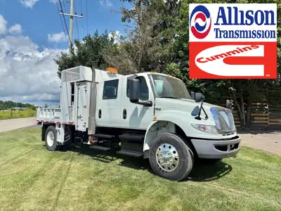 FOR SALE: 2020 INTERNATIONAL CREW-CAB MEDUIM-DUTY UTILITY DUMP TRUCK. CUMMINS 6.7LT 260HP, ALLISON A...