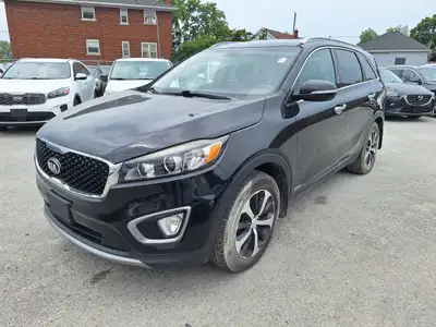 2016 KIA SORENTO EX, AWD, Automatic, black exterior, black leather interior, power locks, mirrors, w...
