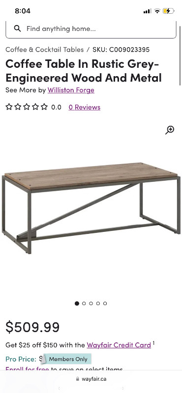 Brand New in Box Coffee Table From Wayfair in Coffee Tables in Dartmouth