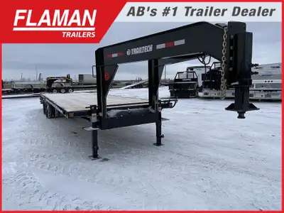 2026 Trailtech 26' Tandem Dual Wheel Gooseneck Trailer (2) 10000lb Spring Track Axles Electric Brake...