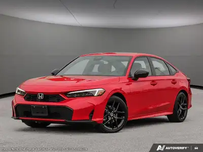 The 2025 Honda Civic Sedan Hybrid Sport eCVT is a standout choice with its vibrant red exterior and...