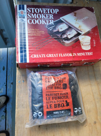 Stove top smoker cooker plus2 bags of chip's 