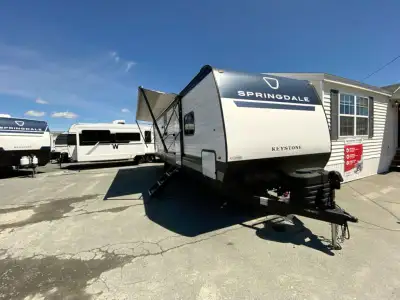 Keystone Springdale travel trailer 2620BHS highlights: Front Private Bedroom Exterior Storage with R...