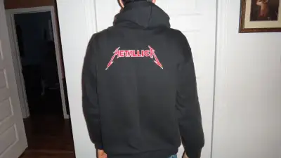 Veste à capuchon Metallica noire large, View more