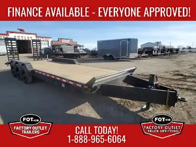 New 7x24ft Tri-Axle Equipment Hauler from Canada Trailers - (3) 7,000 lb Axles w/ Easy Lube Spindles...