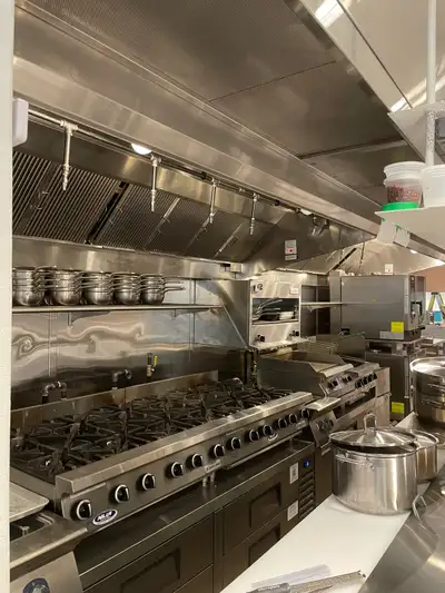 Commercial kitchen hood,Fan,Make up air,Gas piping,HVAC,Drawing, View more