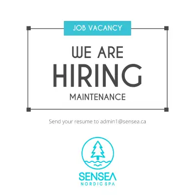 We will be happy to have you in our MAINTENANCE team! SENSEA NORDIC SPA is located in the beautiful...