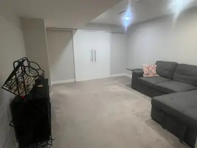 Come home to a private spacious one bedroom basement suite. Your own living room, bathroom and kitch...