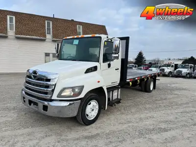 2018 Hino 258 Lo-Pro Flatbed, Hino 7.7L Diesel, Allison Auto, A/C, PW, PDL, PM, Hydraulic Brakes, Ca...