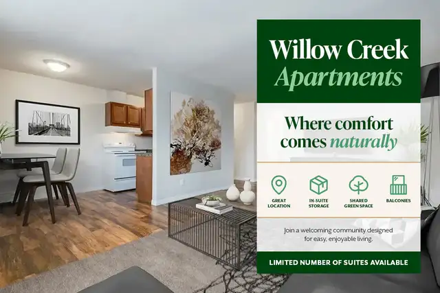 Modern Apartments with Air Conditioning - Willow Creek Apartment in Long Term Rentals in Regina - Image 2